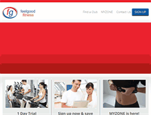 Tablet Screenshot of feelgoodfitness.net